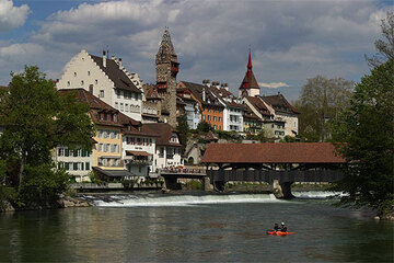 Aargau Topografie - Bremgarten mit Reuss
