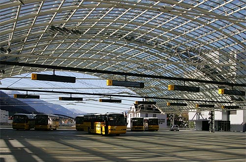 Graubünden Wirtschaft - Postbahnhof in Chur
