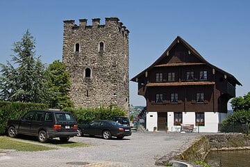 Nidwalden Wirtschaft - Stansstad, Schnitzturm und Turmhaus