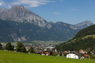 Uri Staat - Bürglen, Blick nach Altdorf