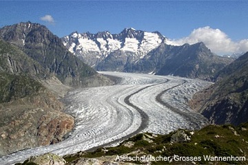 Wallis Topografie - Aletschgletscher; Grosses Wannenhorn