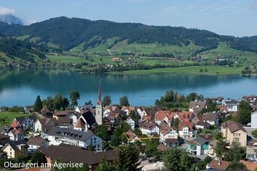 Zug Topografie - Oberägeri am Ägerisee